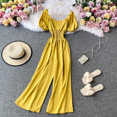 Naiste moodne lühikeste varrukatega pikad kombinesoonid