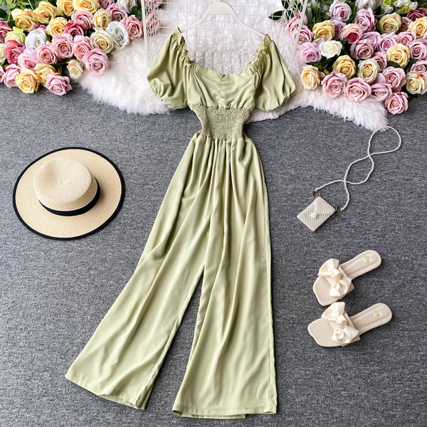 Naiste moodne lühikeste varrukatega pikad kombinesoonid