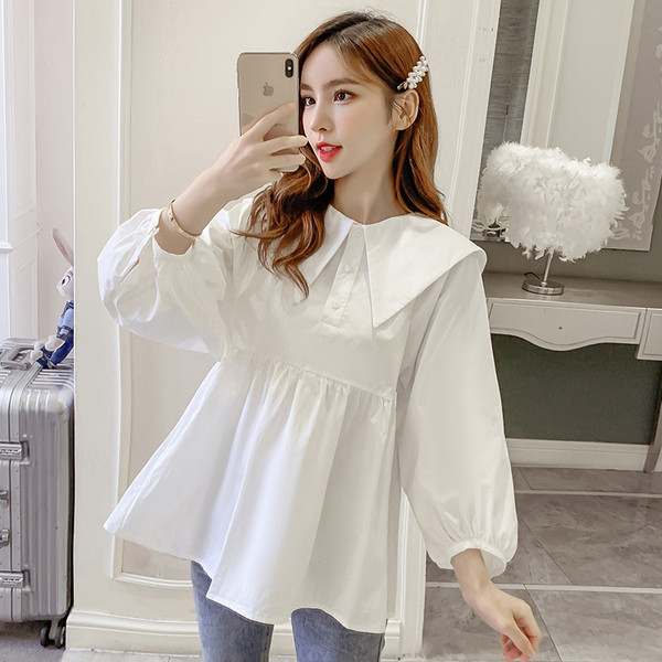 Új modell széles női ing ovális nyakkivágással