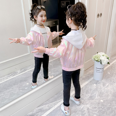 Uue mudeli sügisene kapuutsiga laste jope tüdrukutele