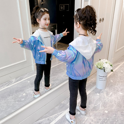 Uue mudeli sügisene kapuutsiga laste jope tüdrukutele