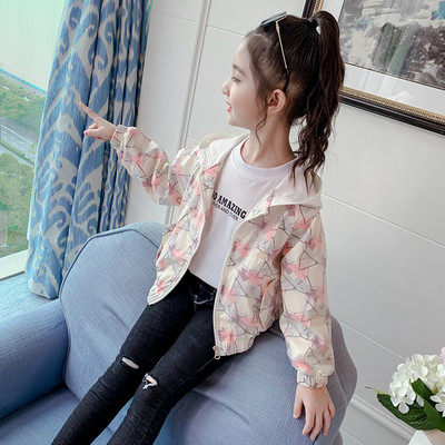 Uue mudeli sügisene kapuutsiga laste jope tüdrukutele