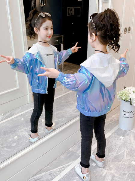 Uue mudeli sügisene kapuutsiga laste jope tüdrukutele