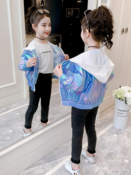 Uue mudeli sügisene kapuutsiga laste jope tüdrukutele