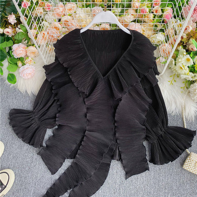 Női topikus ing spitz nyakkivágással, sima modellel