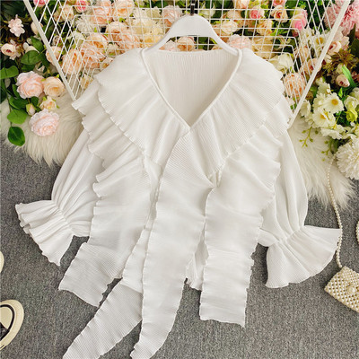 Női topikus ing spitz nyakkivágással, sima modellel