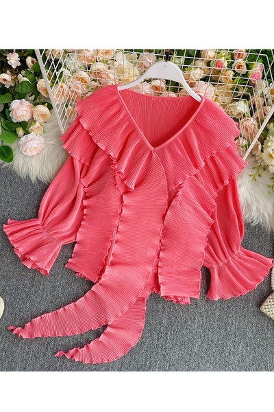 Női topikus ing spitz nyakkivágással, sima modellel