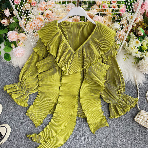 Női topikus ing spitz nyakkivágással, sima modellel