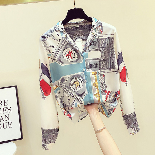 Stílusos női hosszú ujjú ing, klasszikus gallérral és gombokkal