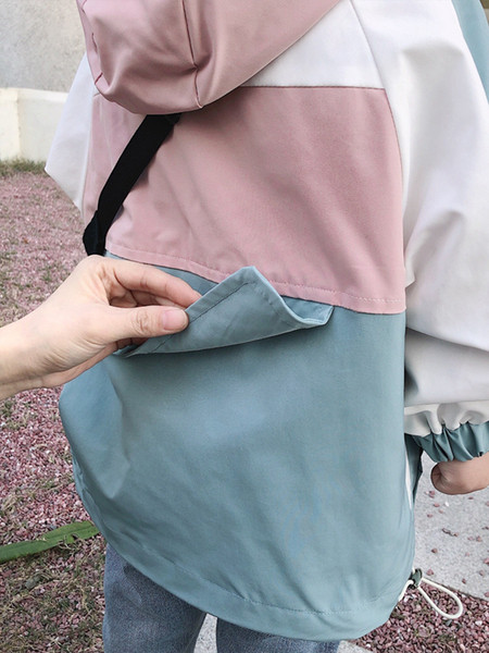 Αθλητικό καθημερινό παιδικό μπουφάν για κορίτσια με κουκούλα και τσέπες