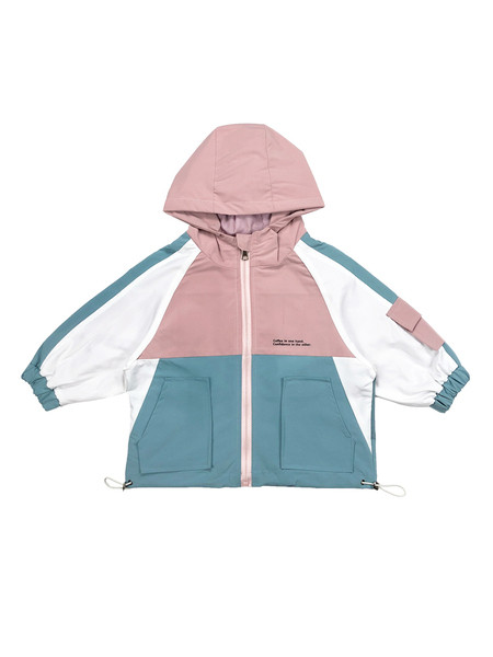 Αθλητικό καθημερινό παιδικό μπουφάν για κορίτσια με κουκούλα και τσέπες