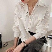 Modern női ing zsebekkel és 4XL-es méretig