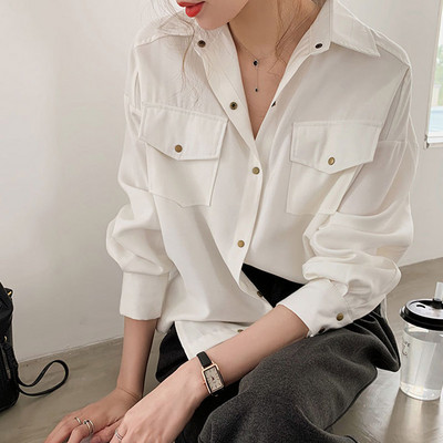 Modern női ing zsebekkel és 4XL-es méretig