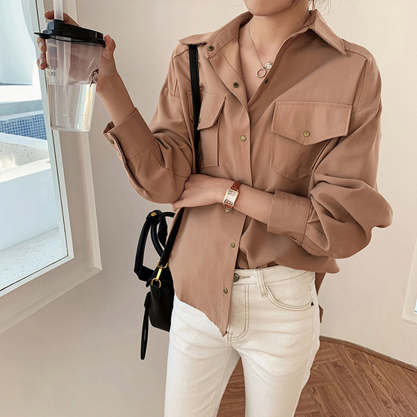 Modern női ing zsebekkel és 4XL-es méretig