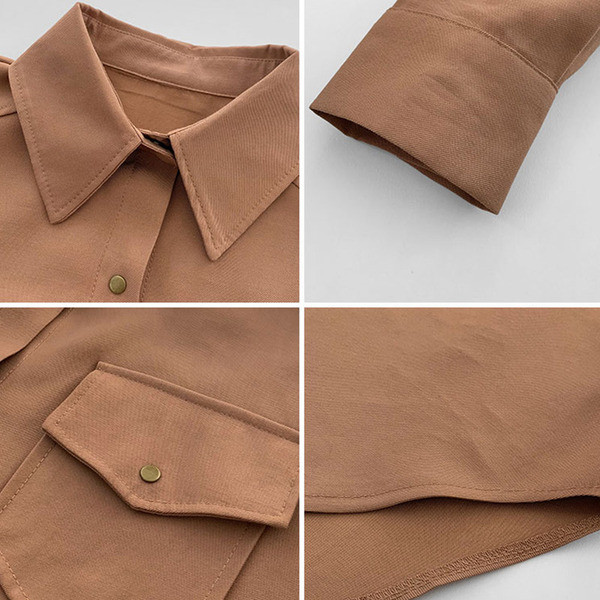 Modern női ing zsebekkel és 4XL-es méretig