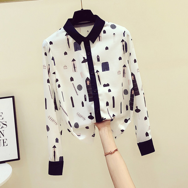 Stiilne naiste särk pikkade varrukatega ja suurustega kuni 2XL