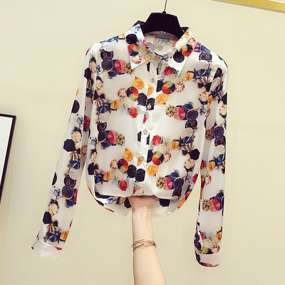 Modern női ing színes mintával és 4XL-es méretig