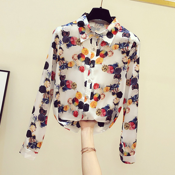 Modern női ing színes mintával és 4XL-es méretig