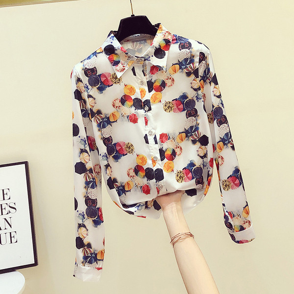 Modern női ing színes mintával és 4XL-es méretig