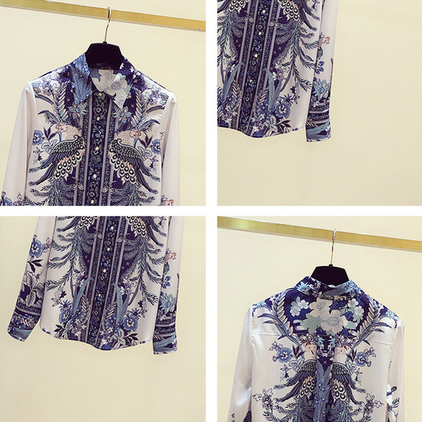 Jauna modeļa sieviešu krekls ar garām piedurknēm un apdruku