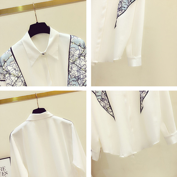 Stílusos női ing hosszú ujjal és gallérral