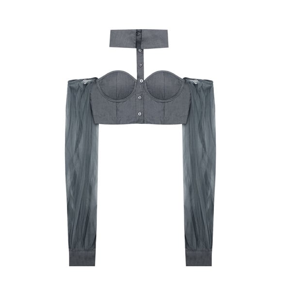 Uue mudeli moodne klassikalise krae ja laiade varrukatega naiste särk