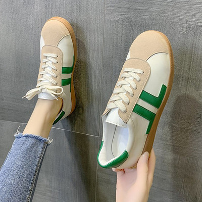 Női hétköznapi tavaszi-őszi tornacipő lapos talppal és fűzővel