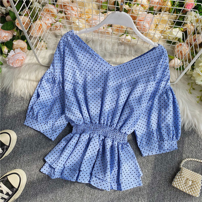 Γυναικείο casual πουκάμισο κλασικό μοντέλο με λαιμόκοψη