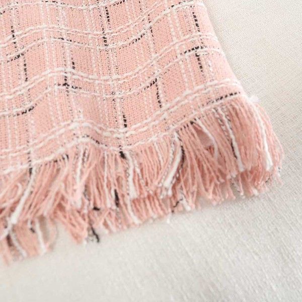 Női kockás mellény V-nyakkal