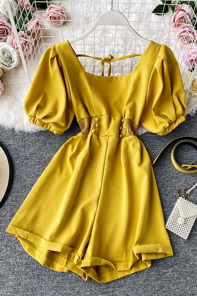 Modern női rövid jumpsuit sima modell