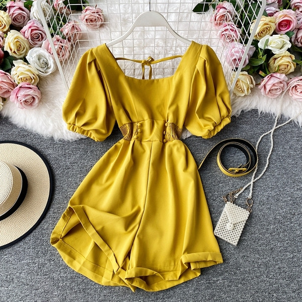 Modern női rövid jumpsuit sima modell