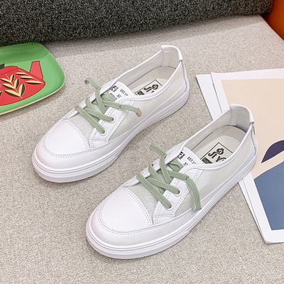 Tenisi casual dama cu broderie si plasa