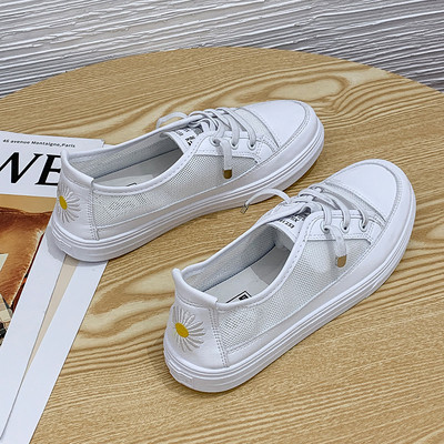 Tenisi casual dama cu broderie si plasa