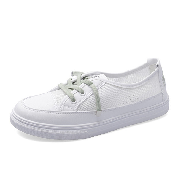 Tenisi casual dama cu broderie si plasa