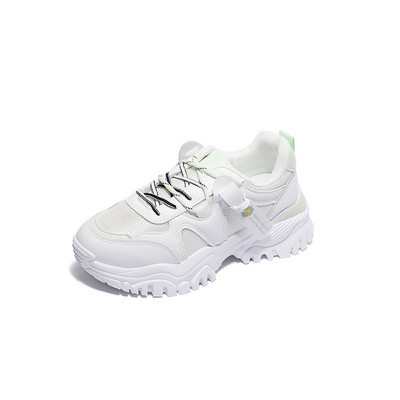 Casual αθλητικά  παπούτσια από οικολογικό δέρμα με τραχιά σόλα και κορδόνια