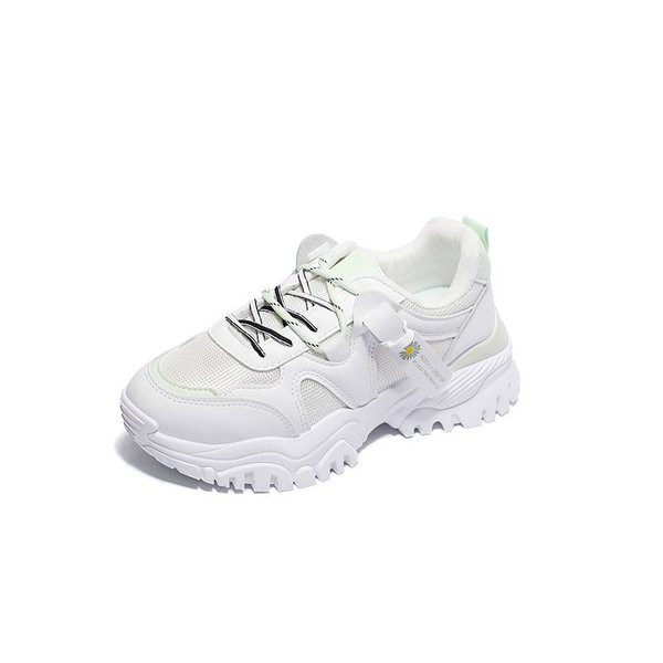 Casual αθλητικά  παπούτσια από οικολογικό δέρμα με τραχιά σόλα και κορδόνια