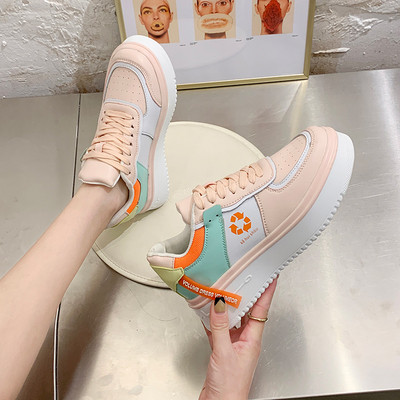 Tenisi dama colorati cu talpa inalta