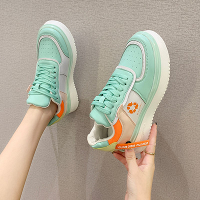 Tenisi dama colorati cu talpa inalta