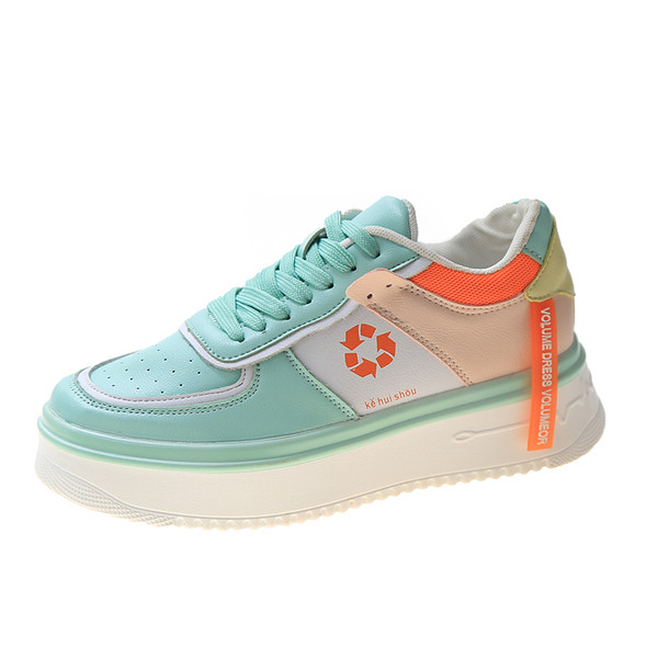 Tenisi dama colorati cu talpa inalta