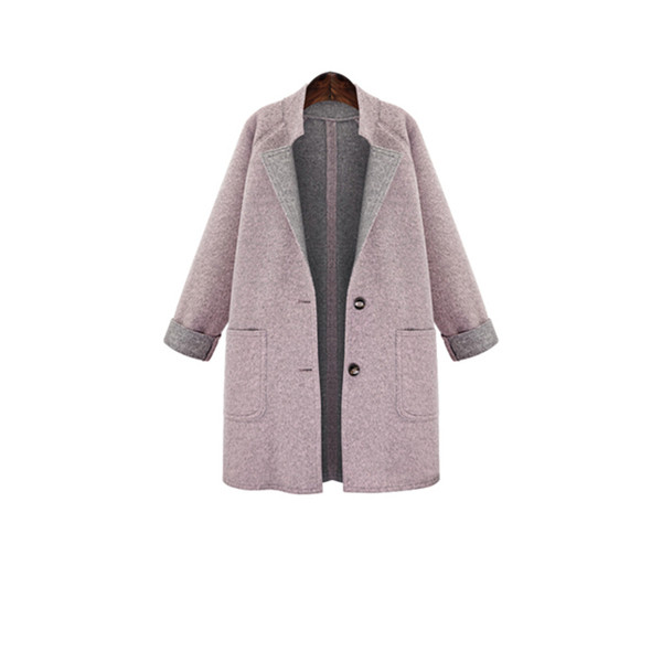 Γυναικείο μοντέρνο μακρύ παλτό με κουμπιά
