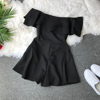 Stílusos női rövid jumpsuit sima modell