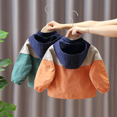 Rudens bērnu jaka zēniem ar rāvējslēdzēju un kapuci