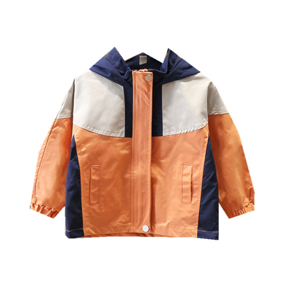 Rudens bērnu jaka zēniem ar rāvējslēdzēju un kapuci