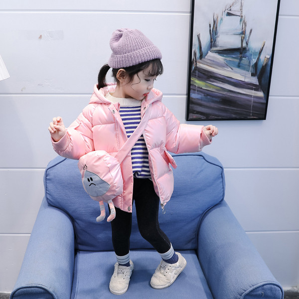 Geaca zilnica pentru copii cu elemente 3D si aplicatie pentru fete