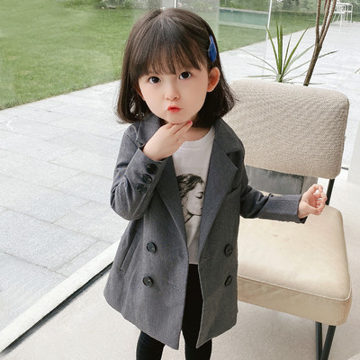 Άνετο παιδικό παλτό με κουμπιά για κορίτσια