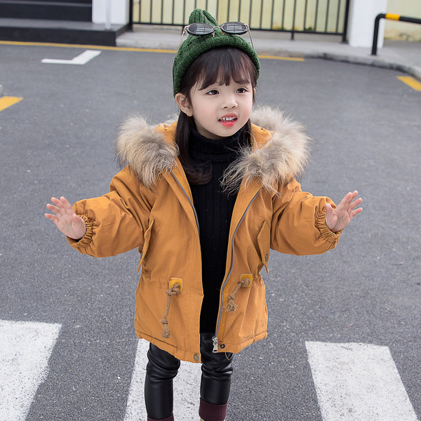 Καθημερινό παιδικό μπουφάν με κορδόνια για κορίτσια