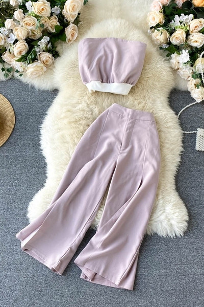 Moodne naiste pükste ja rinnakorvi komplekt