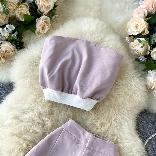 Moodne naiste pükste ja rinnakorvi komplekt