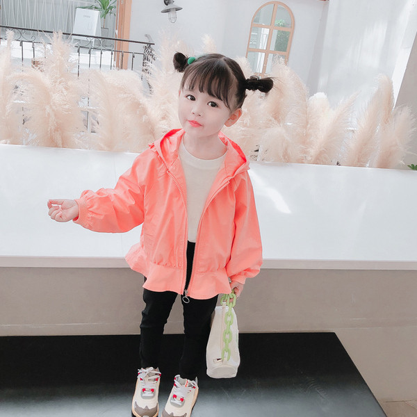 Καθημερινό παιδικό μπουφάν με κεντήματα και βολάν για κορίτσια