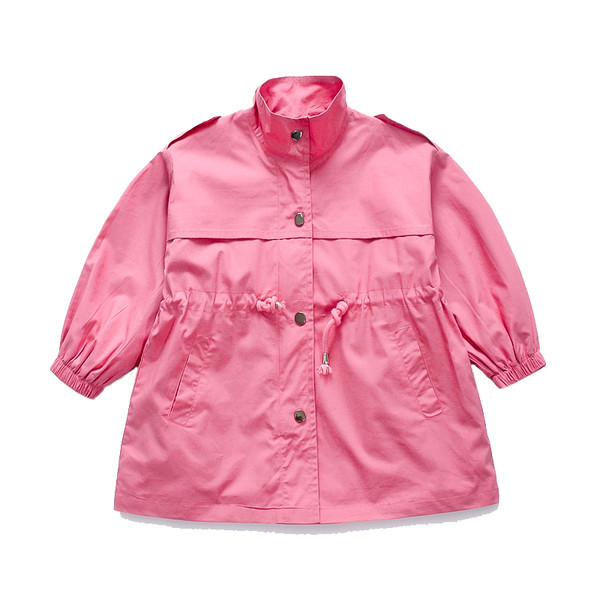 Modern gyerekkabát gombokkal és nyakkendőkkel